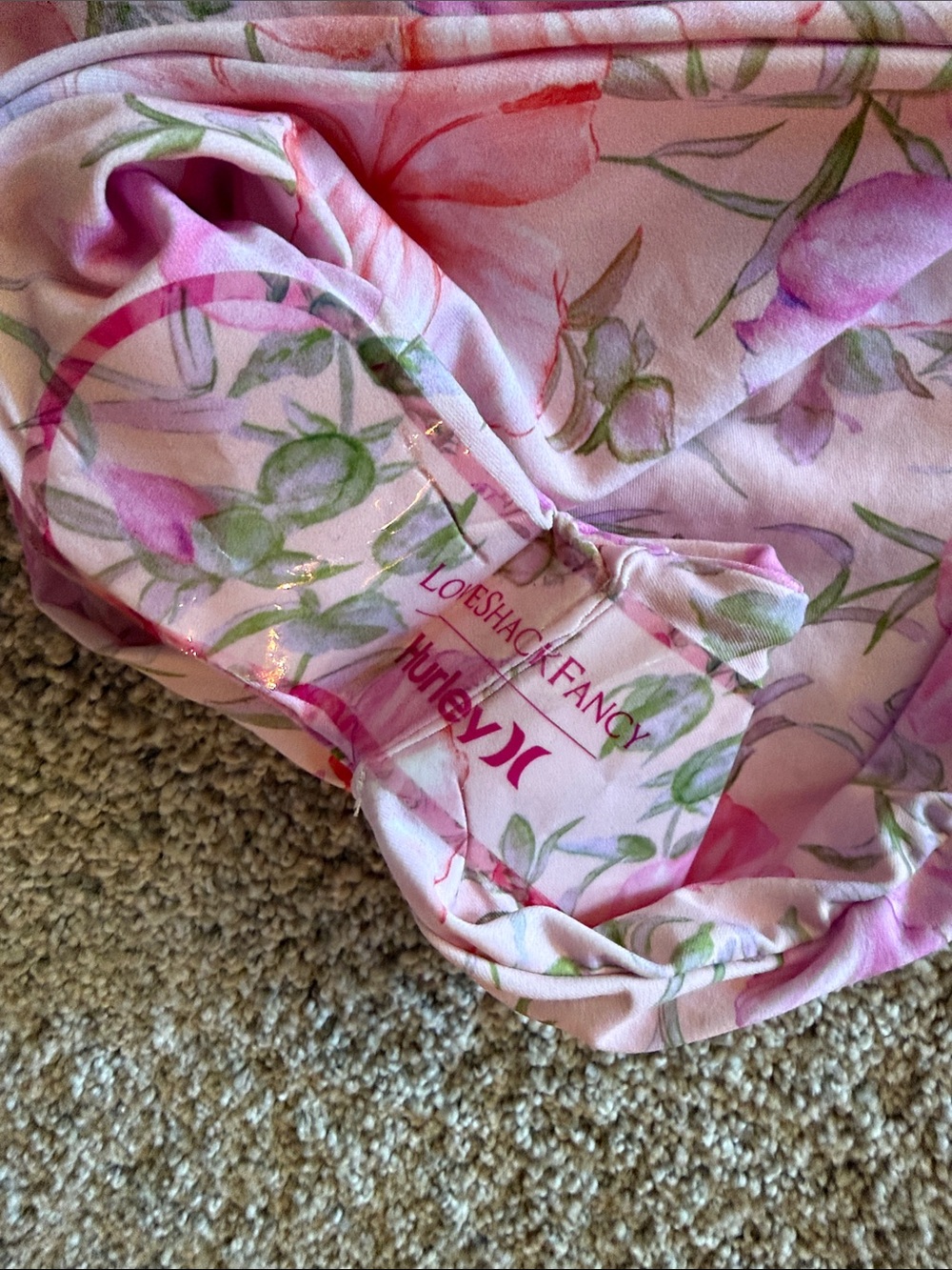 LoveShackFancy x Hurley Hibiscus Cheeky One-Piece Swimsuit, Small, NWT - Picture 7 of 11